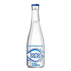 Вода BonaAqua питьевая газированная, 330мл