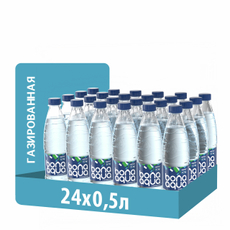 Вода BonaAqua питьевая газированная, 500мл x 24 шт