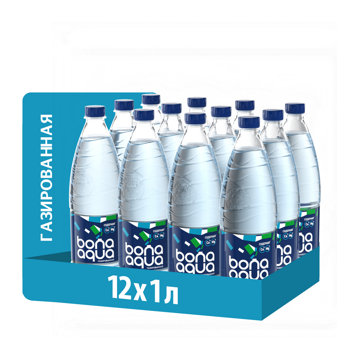 Изображение товара Газированная питьевая вода BonaAqua 1л 12 шт Украина