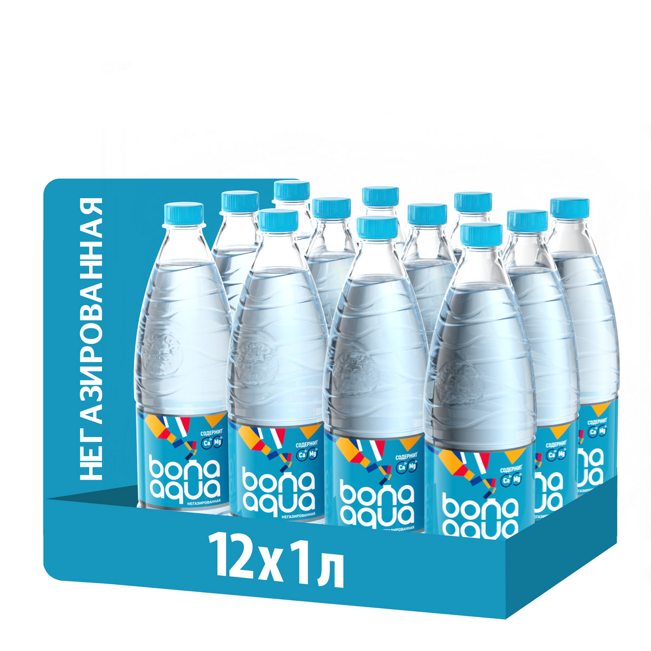 Изображение товара Вода BonaAqua питьевая негазированная, 1л x 12 шт