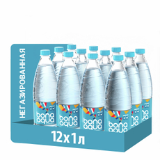 Вода BonaAqua питьевая негазированная, 1л x 12 шт
