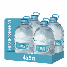Вода BonaAqua питьевая негазированная, 5л x 4 шт
