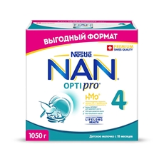 Смесь сухая NAN 4 Optipro молочная для роста иммунитета и развития мозга, 1.05кг