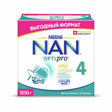 Смесь молочная детская NAN 4 Optipro с 18 месяцев, 1.05кг
