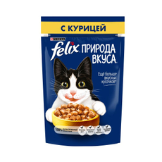 Корм влажный Felix Природа вкуса курица, 75г x 26 шт