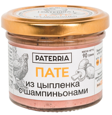 Пате Paterria из цыпленка с шампиньонами, 90г