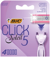 Сменные кассеты BIC Click 5 Soleil 5 лезвий, 4шт