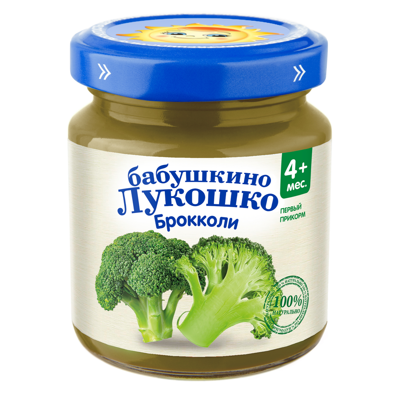 Изображение товара Пюре овощное детское Бабушкино Лукошко Брокколи с 4 месяцев, 100г