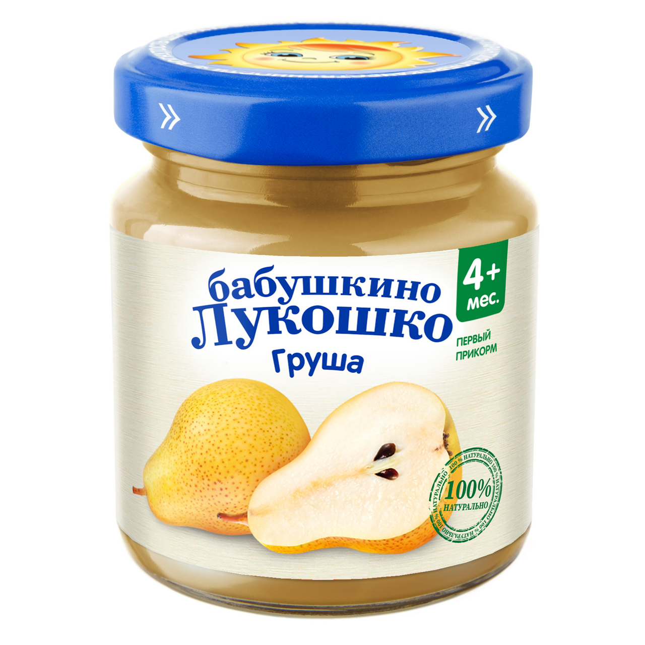 Изображение товара Пюре фруктовое детское Бабушкино Лукошко Груша с 4 месяцев, 100г