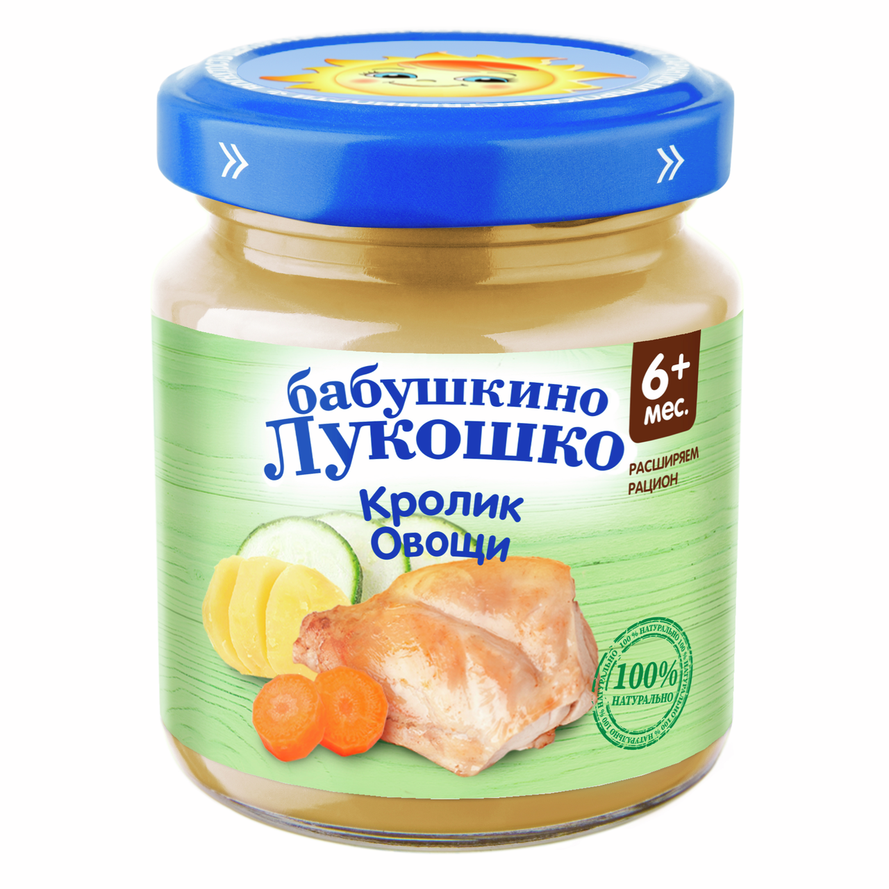 Изображение товара Готовое детское рагу мясо-растительное Бабушкино Лукошко с 6 месяцев 100г