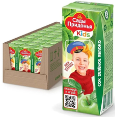 Сок детский Сады Придонья Зеленое яблоко с 4 месяцев, 200мл х 27 шт