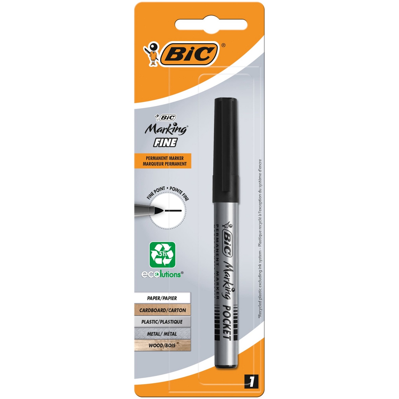 Изображение товара Маркер перманентный BIC Marking Fine черный