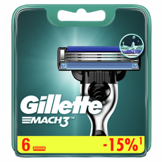 Кассеты Gillette Mach3 для бритья, 6шт