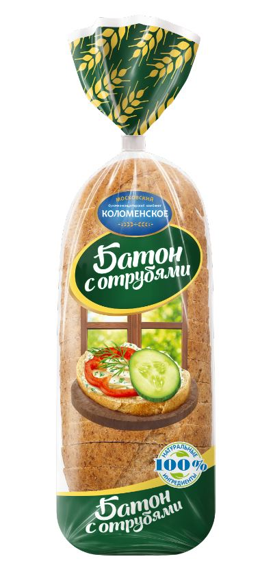 Батон Коломенское с отрубями, 300г купить с доставкой на дом, цены в ...