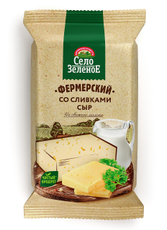 Сыр Село Зеленое Фермерский со сливками полутвердый 50%, 200г
