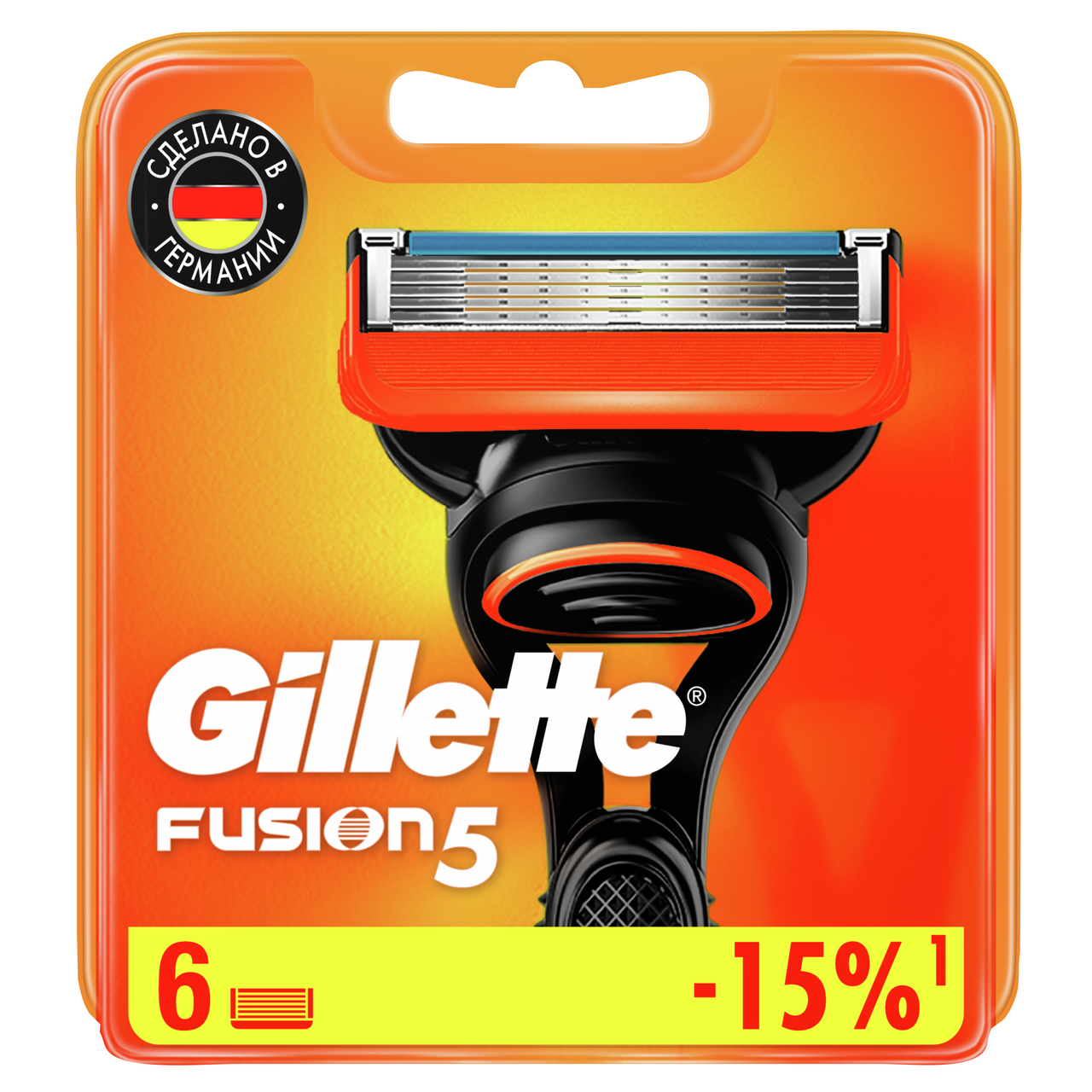 Изображение товара Кассеты Gillette Fusion для мужской бритвы 6 шт