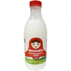 Молоко Богородское село пастеризованное 3.2%, 900г