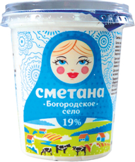 Сметана Богородское село 19%, 400г
