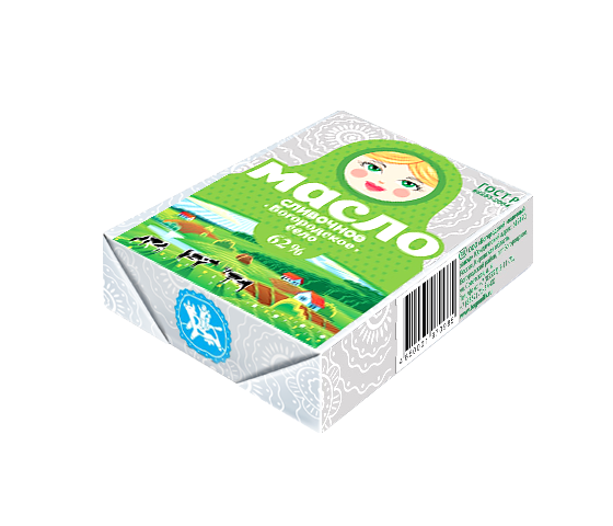 Масло сливочное Богородское село ГОСТ 62%, 180г