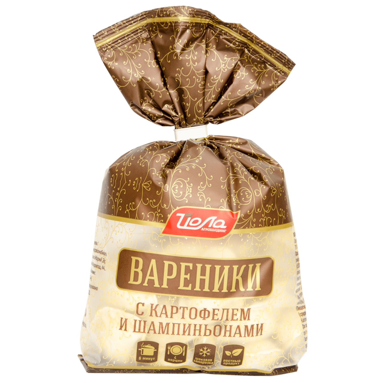 Вареники Йола картофель-шампиньоны замороженные, 600г