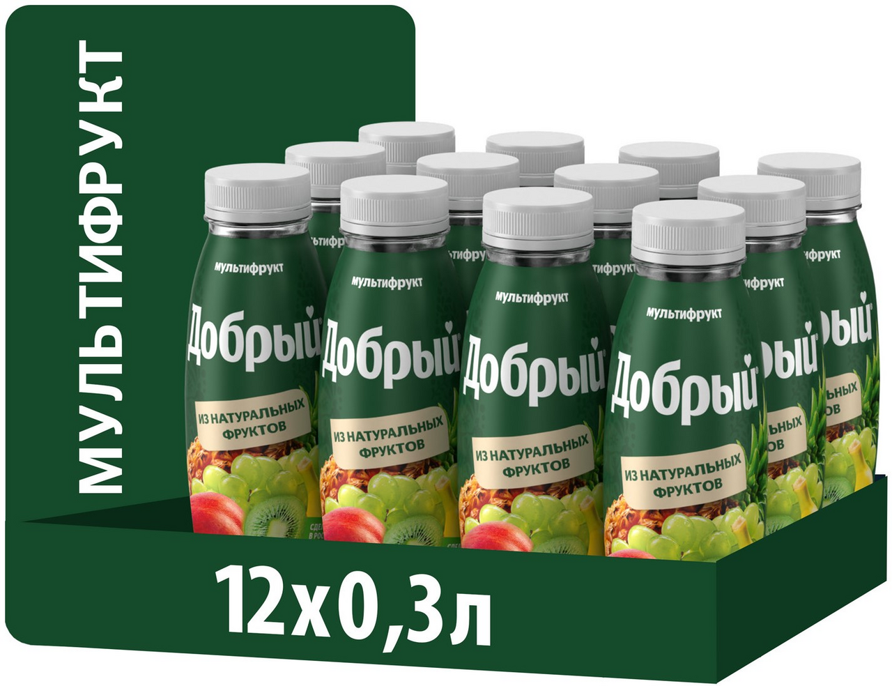 Нектар Добрый мультифруктовый, 300мл x 12 шт