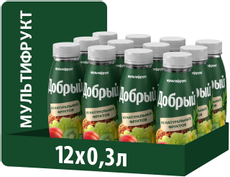 Нектар Добрый мультифруктовый, 300мл x 12 шт