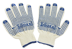 Перчатки хозяйственные Biloxxi хлопчатобумажные с ПВХ-покрытием 4.6 x 21 x 29см, 6 пар