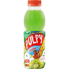 Напиток Pulpy Australia сокосодержащй с кусочками алоэ вера и со вкусом киви и гуанабаны, 450мл