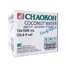 Вода Chaokoh кокосовая негазированная, 1л x 12 шт