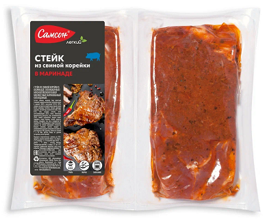 Стейк Самсон из свиной корейки в маринаде, 460г