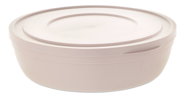 Изображение товара Салатник Hobby Life с крышкой 4л - бежевый высококачественный пластик