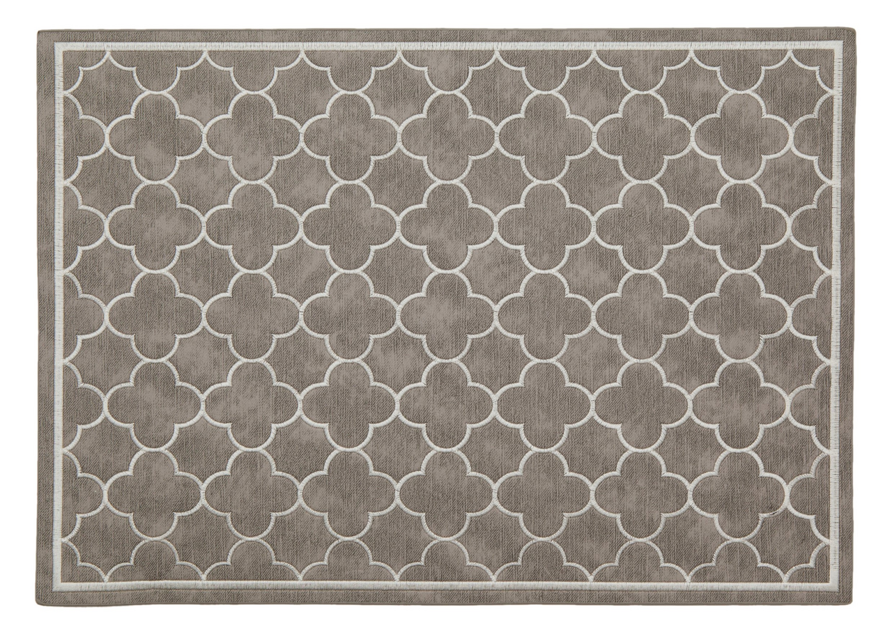 Салфетка Remiling Household Grace серый с вышивкой, 43 x 30см