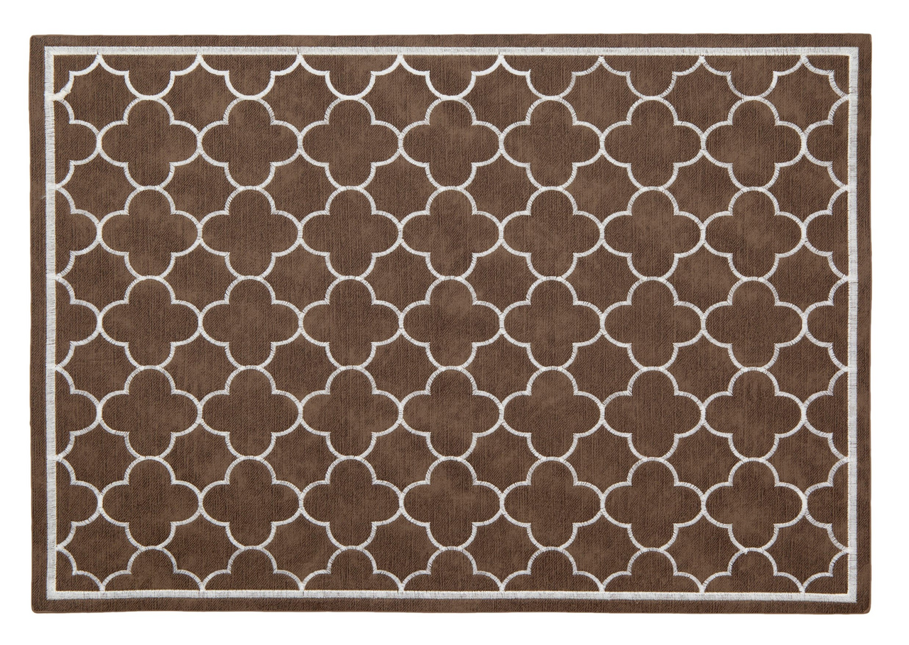 Салфетка Remiling Household Grace коричневый с вышивкой, 43 x 30см