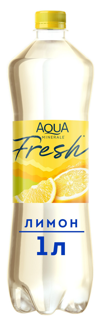 Вода Aqua Minerale Лимон газированная, 1л x 12 шт