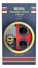 Водка Beluga Transatlantic + очки в подарочной упаковке, 0.7л