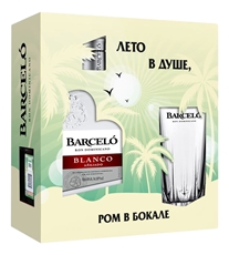 Ром Barcelo Blanco Anejado + стакан в подарочной упаковке, 0.7л