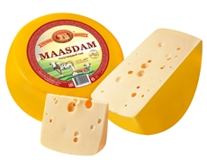 Сыр Староминский сыродел Маасдам полутвердый 45%, ~2.6кг