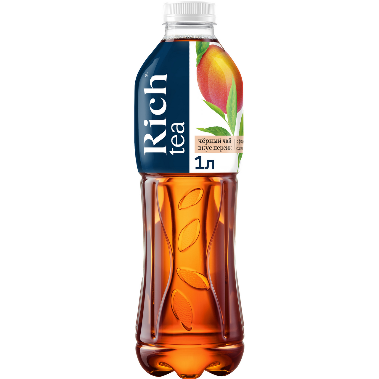 Холодный чай Rich tea черный со вкусом персика, 1л