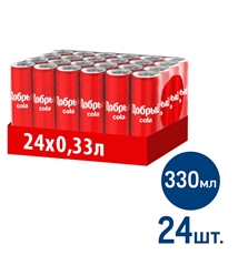 Напиток Добрый Cola газированный, 330мл x 24 шт