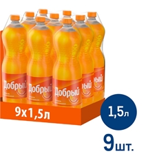 Напиток Добрый Апельсин с витамином C газированный, 1.5л x 9 шт