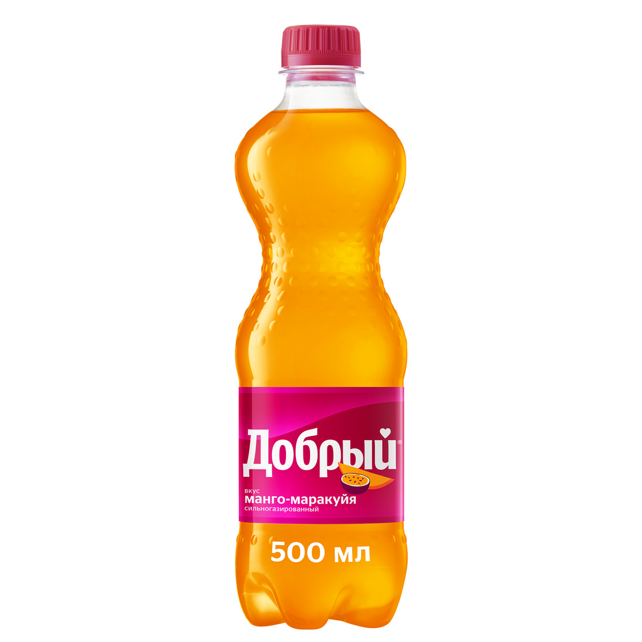 Изображение товара Напиток Добрый Манго-маракуйя газированный, 500мл