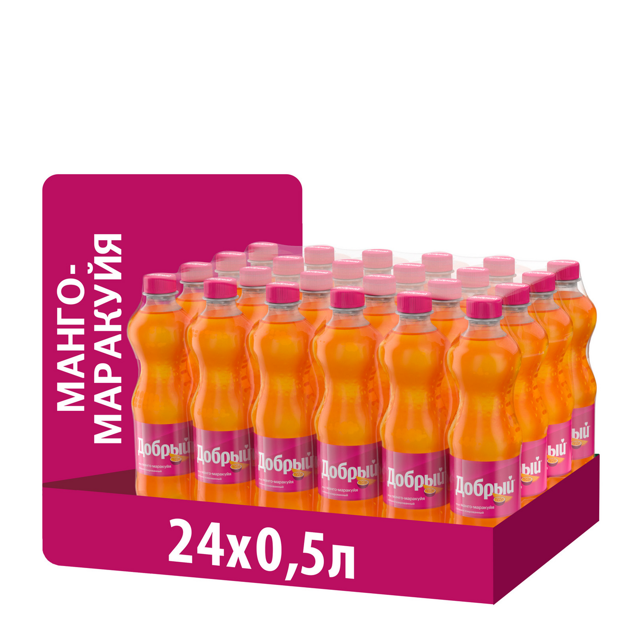 Напиток Добрый Манго-маракуйя газированный, 500мл x 24 шт купить с ...