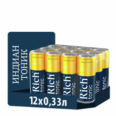 Напиток Rich Индиан Тоник газированный, 330мл x 12 шт