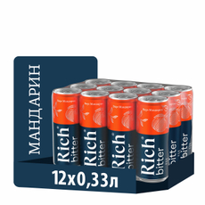 Напиток Rich Биттер Мандарин газированный, 330мл x 12 шт
