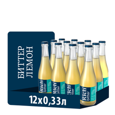 Напиток Rich Биттер Лемон газированный, 330мл x 12 шт