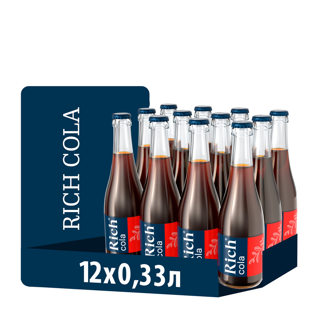 Напиток Rich Кола газированный, 330мл x 12 шт
