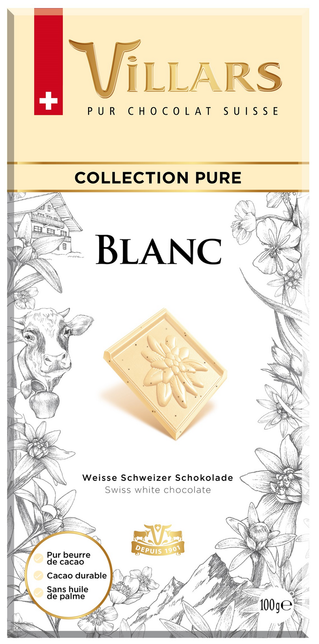 Шоколад Villars белый с ванилью, 100г