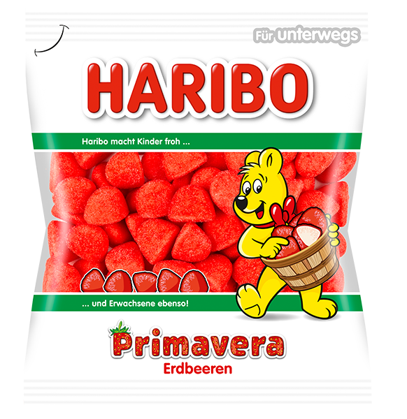 Мармелад жевательный Haribo Primavera Erdbeeren клубничный, 100г