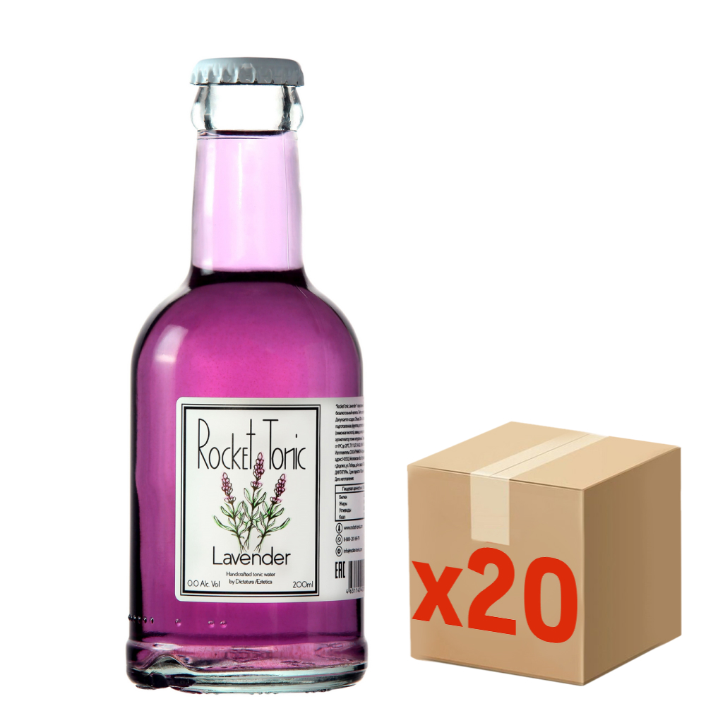 Напиток Rocket Tonic Lavender газированный, 200мл x 20 шт