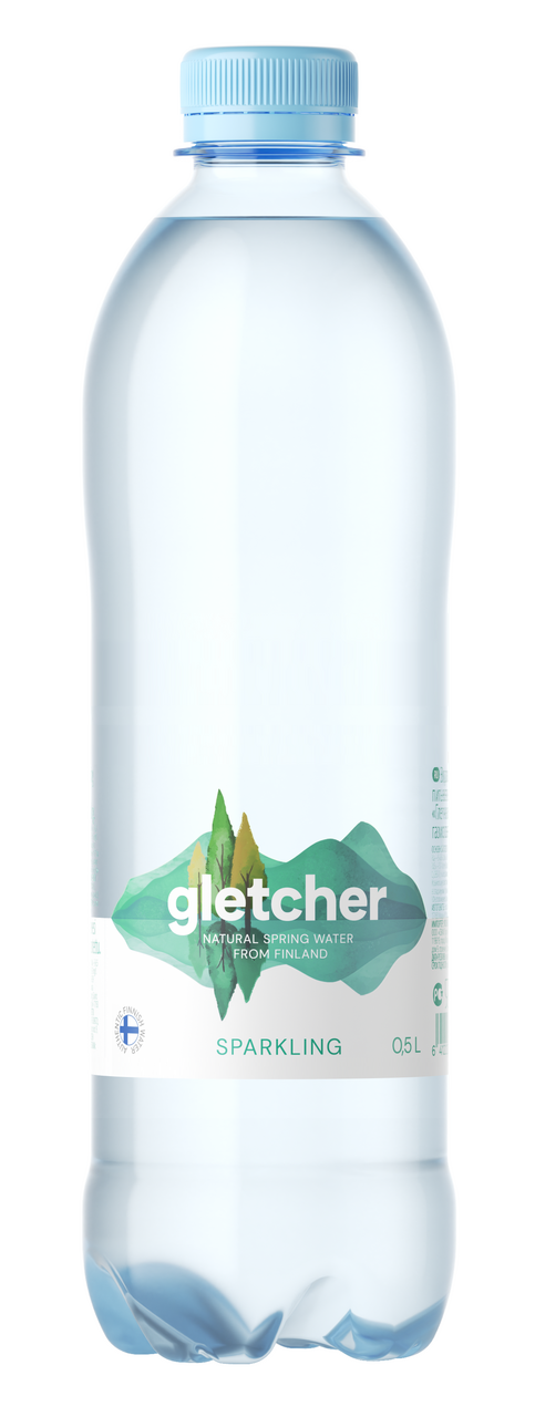 Вода Gletcher природная газированная, 500мл x 12 шт